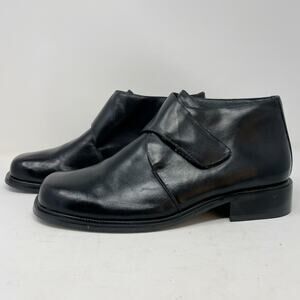 Rusty Lopez Black Leather Square Toe Shoes Mens Size 12
